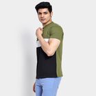 Men's Henley Half Sleeves T-Shirt , Olive, small image number null